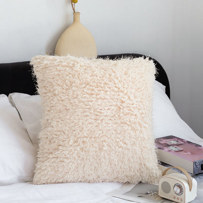SOGA 2X 50CM Beige Pillow Plush Sofa Cushion, Soft Fabric, Modern Couch Velvet, Decorative Throw Pillow • LUZ-FrenchCushion201X2