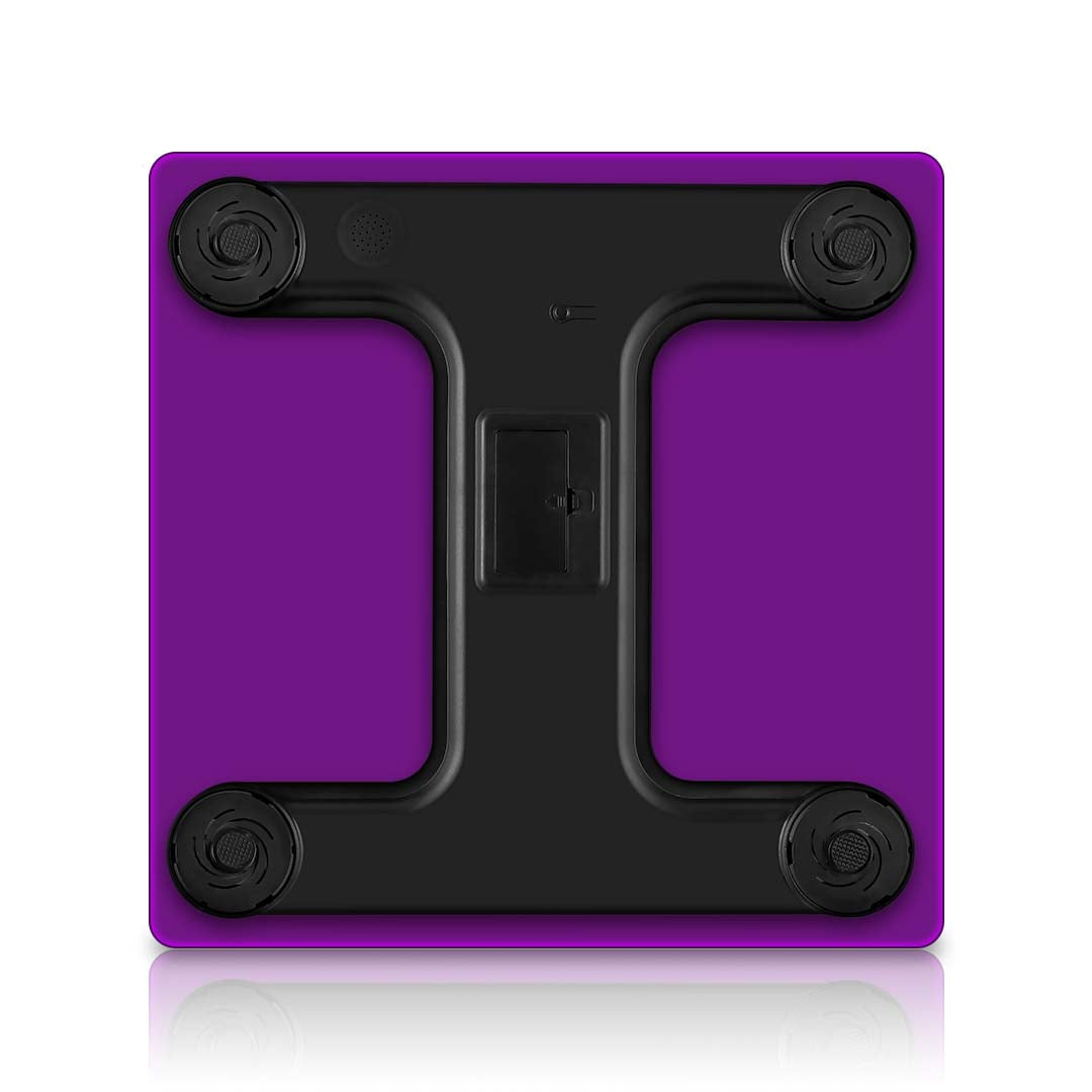 SOGA Glass LCD Digital Body Fat Scale Bathroom Electronic Gym Water Weighing Scales Purple • LUZ-BodyFatScalePurple