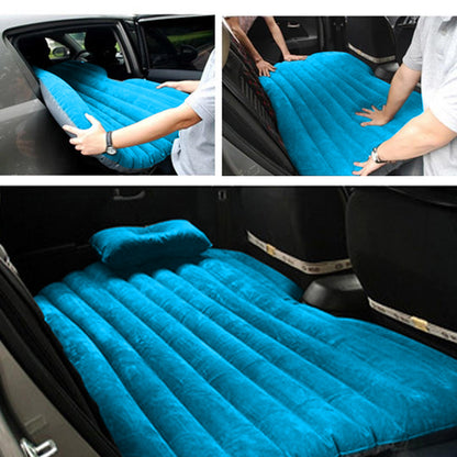 SOGA Inflatable Car Mattress Portable Travel Camping Air Bed Rest Sleeping Bed Blue • LUZ-CarMatBlue