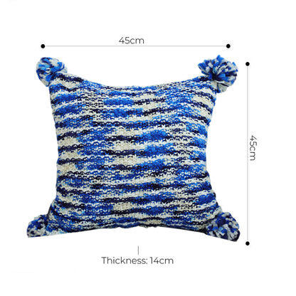 SOGA 2X 45cm Throw Pillow Deep Sea Blue Gradient Dyed Decorative Soft Square for Couch or Bed • LUZ-FrenchCushion283X2
