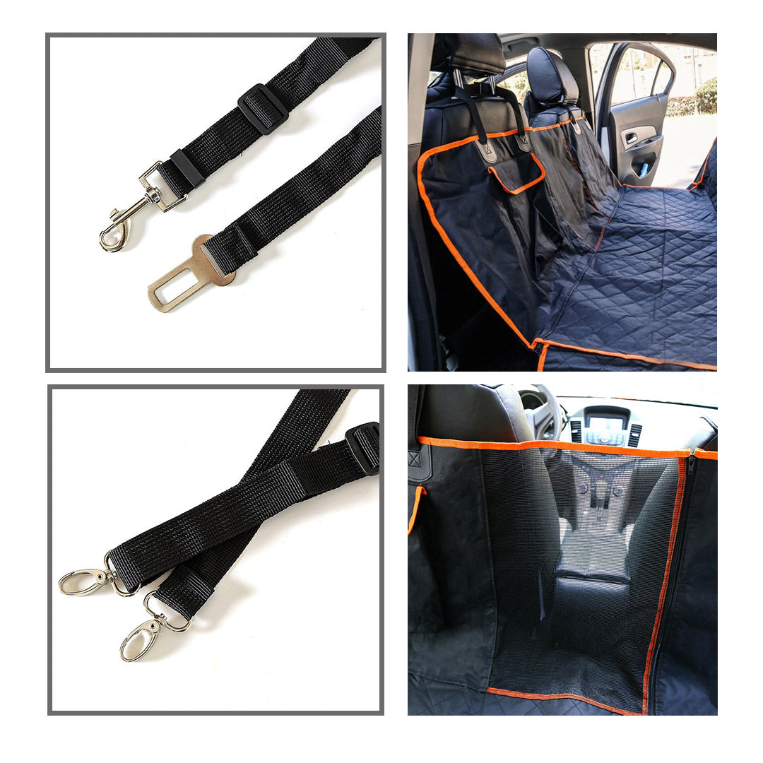 SOGA Oxford Cloth Waterproof Dog Car Cover Back Seat Protector Hammock Pet Mat Black • LUZ-Carpetbag99
