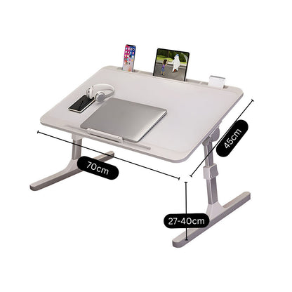 SOGA 70X45cm White Small Laptop Bed Portable Foldable Study Table Adjustable • LUZ-BedTableA14