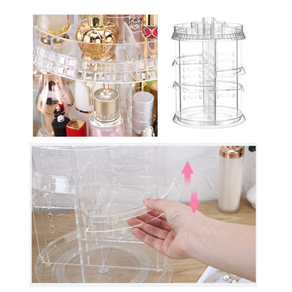 SOGA 2X 360 Degree Rotating Makeup Organiser Cosmetics Holder Display Stand Skincare Home Decor • LUZ-BathC105X2