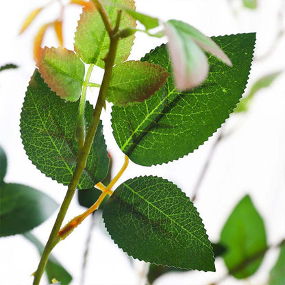 SOGA 12pcs Artificial Silk Flower Fake Rose Bouquet Table Decor White • LUZ-AFlower3H12White