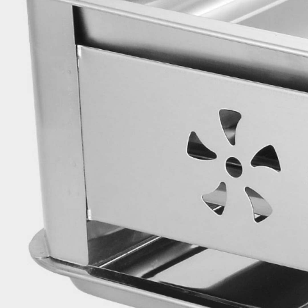 2X 36CM Portable Stainless Steel Outdoor Chafing Dish BBQ Fish Stove Grill Plate • LUZ-ChafingDishFish36cmX2