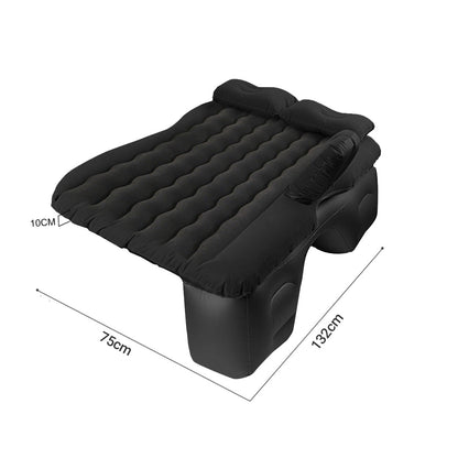 SOGA Black Ripple Inflatable Car Mattress Portable Camping Air Bed Travel Sleeping Kit Essentials • LUZ-CarMat005