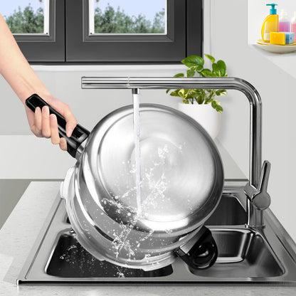 2X 5L Commercial Grade Stainless Steel Pressure Cooker • LUZ-StainlessSteelPressureCooker5LX2