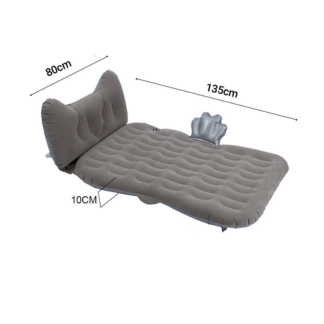 SOGA Grey Honeycomb Inflatable Car Mattress Portable Camping Air Bed Travel Sleeping Kit Essentials • LUZ-CarMat011
