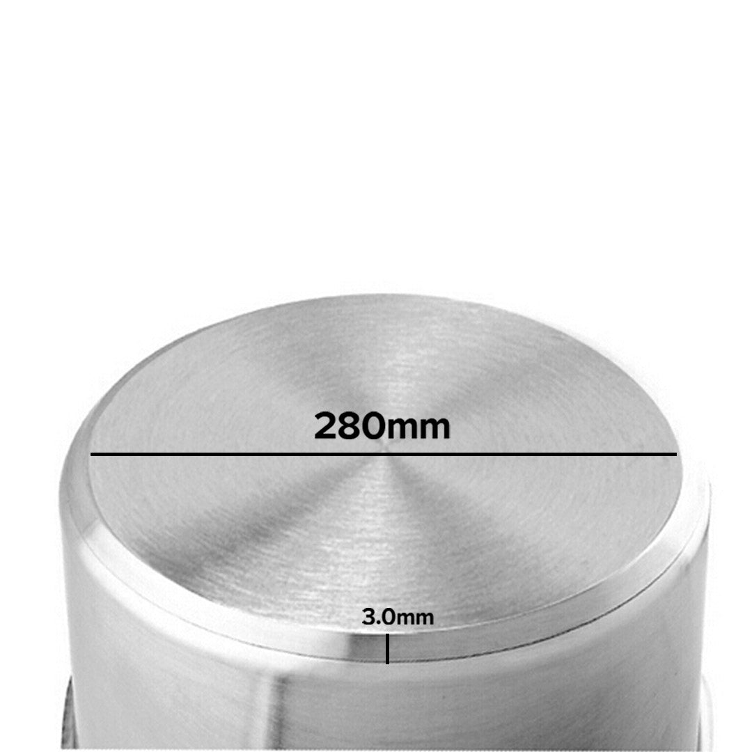 SOGA Stock Pot 17L Top Grade Thick Stainless Steel Stockpot 18/10 • LUZ-SOGAStockPot28CM17L