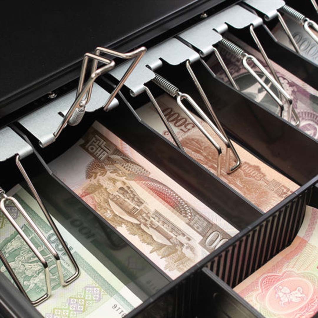 SOGA 2X 4 Bills 8 Coins Cash Tray With Lockable Lid Heavy Duty Spare Cash Tray Black • LUZ-CashDrawerWithLidX2
