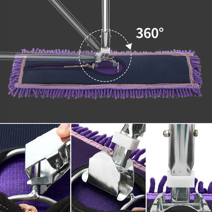 SOGA 90x22 Purple Microfiber Flat Mop Floor Cleaning Pads Rotating Dust Remover • LUZ-MopHead90
