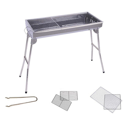 SOGA Skewers Grill Portable Stainless Steel Charcoal BBQ Outdoor 6-8 Persons • LUZ-SkewerCharcoalGrill