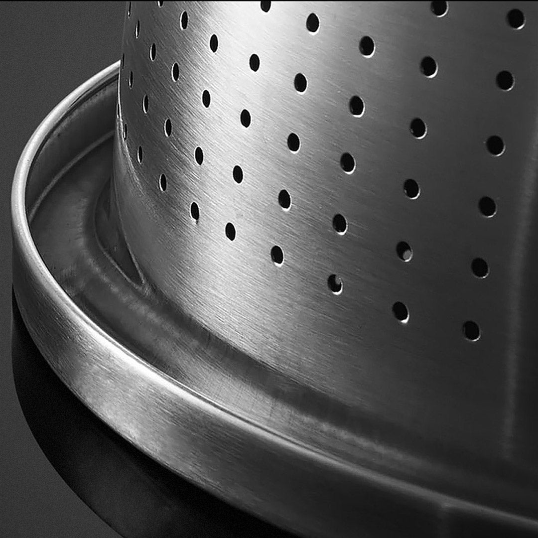 SOGA Stainless Steel Nesting Basin Colander Perforated Kitchen Sink Washing Bowl Metal Basket Strainer Set of 3 • LUZ-Bowl607