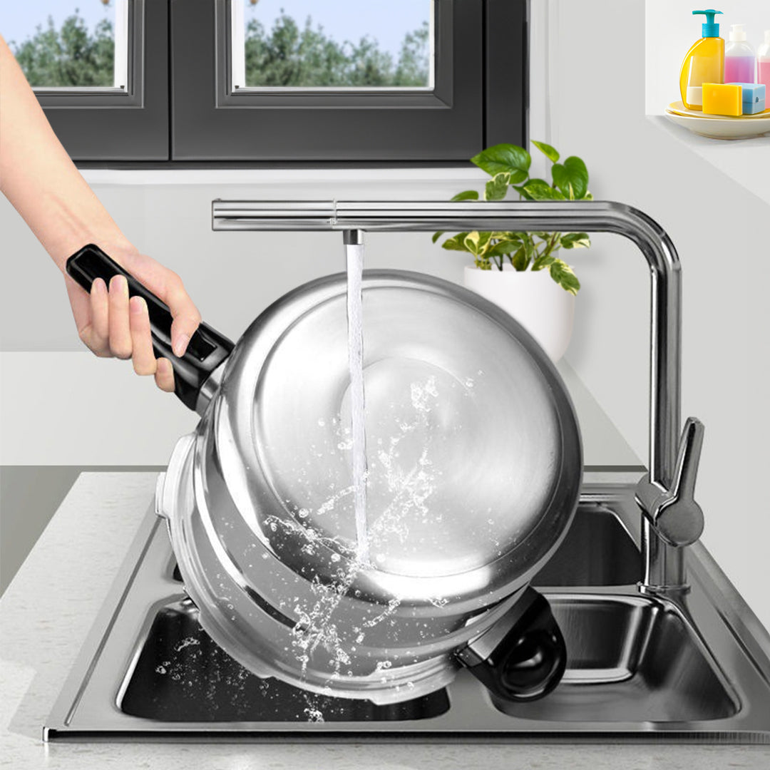 2X 8L Commercial Grade Stainless Steel Pressure Cooker • LUZ-StainlessSteelPressureCooker8LX2