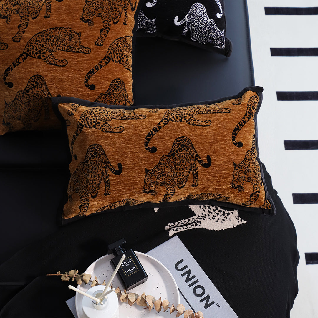 SOGA 30cm Throw Pillow Dark Brown Leopard Lumbar Decorative Cushion for Living Room • LUZ-FrenchCushion300
