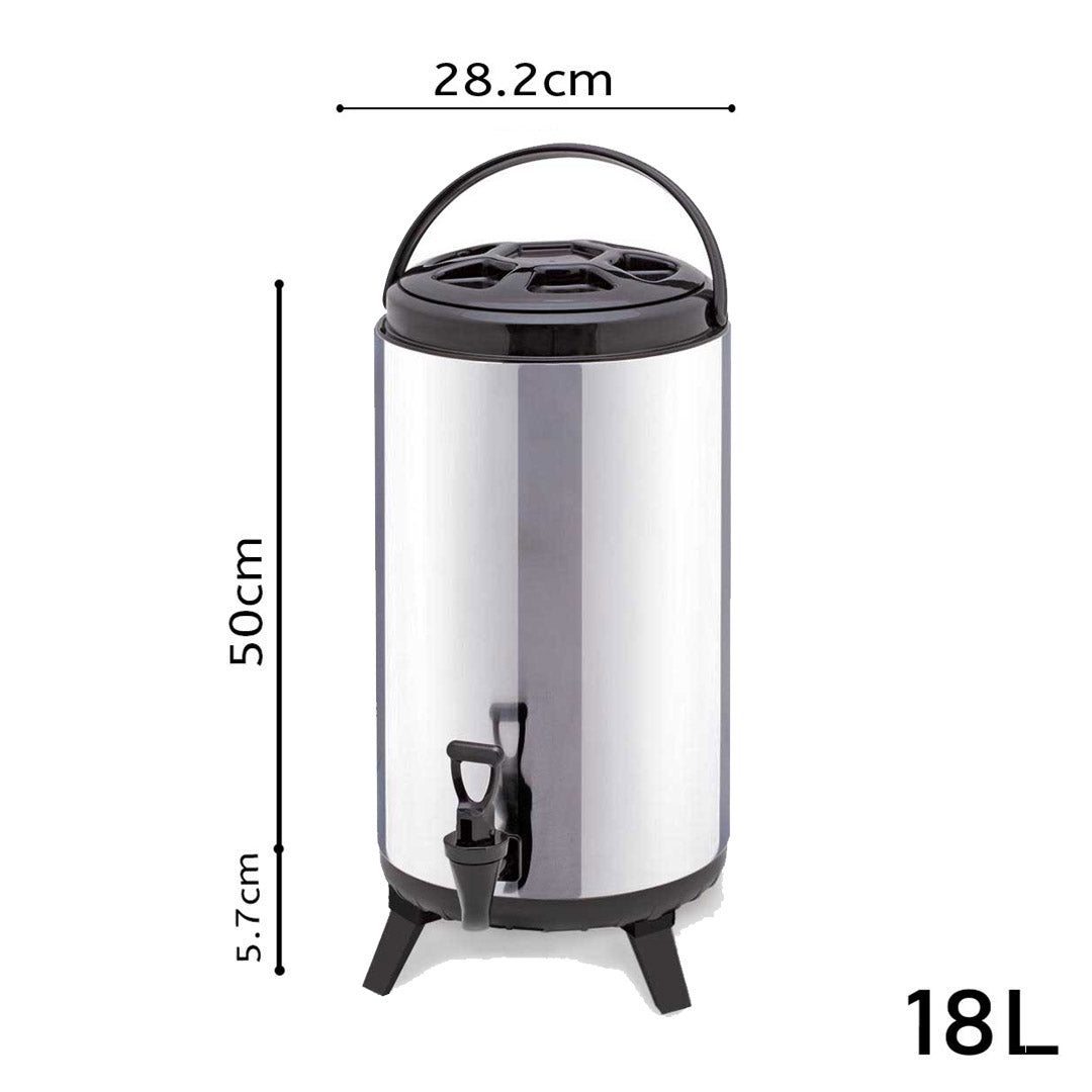 SOGA 8X 18L Portable Insulated Cold/Heat Coffee Tea Beer Barrel Brew Pot With Dispenser • LUZ-BeverageDispenser18LX8