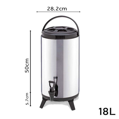 SOGA 8X 18L Portable Insulated Cold/Heat Coffee Tea Beer Barrel Brew Pot With Dispenser • LUZ-BeverageDispenser18LX8