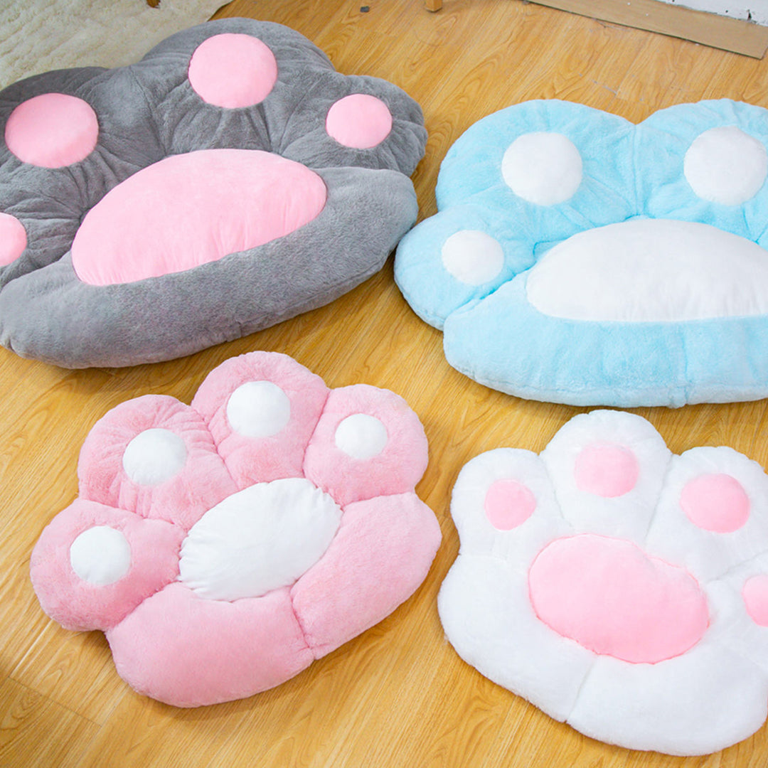 SOGA 2X Grey Paw Shape Cushion Warm Lazy Sofa Decorative Pillow Backseat Plush Mat Home Decor • LUZ-SCushion017X2