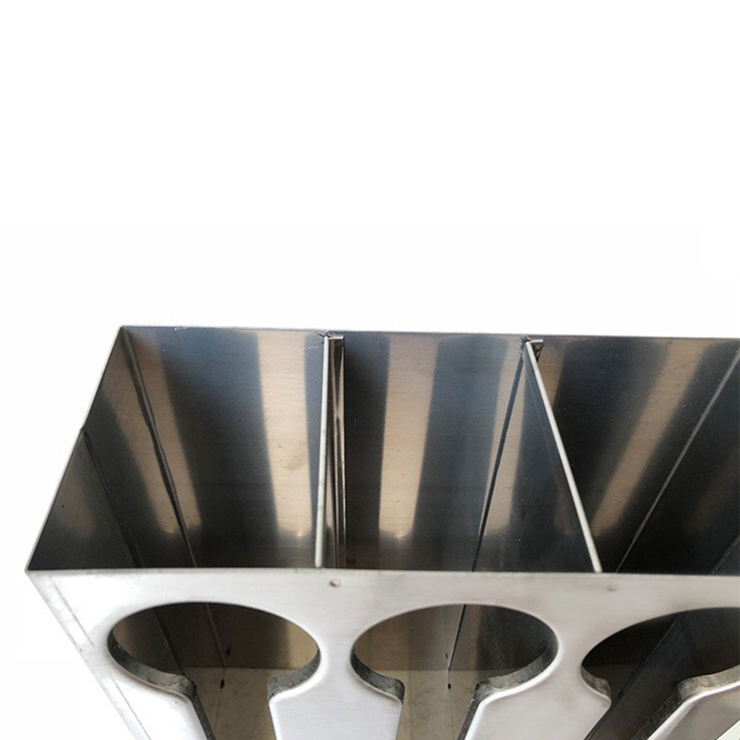 SOGA 2X Stainless Steel Buffet Restaurant Spoon Utensil Holder Storage Rack 3 Holes • LUZ-CutleryHolder4630X2