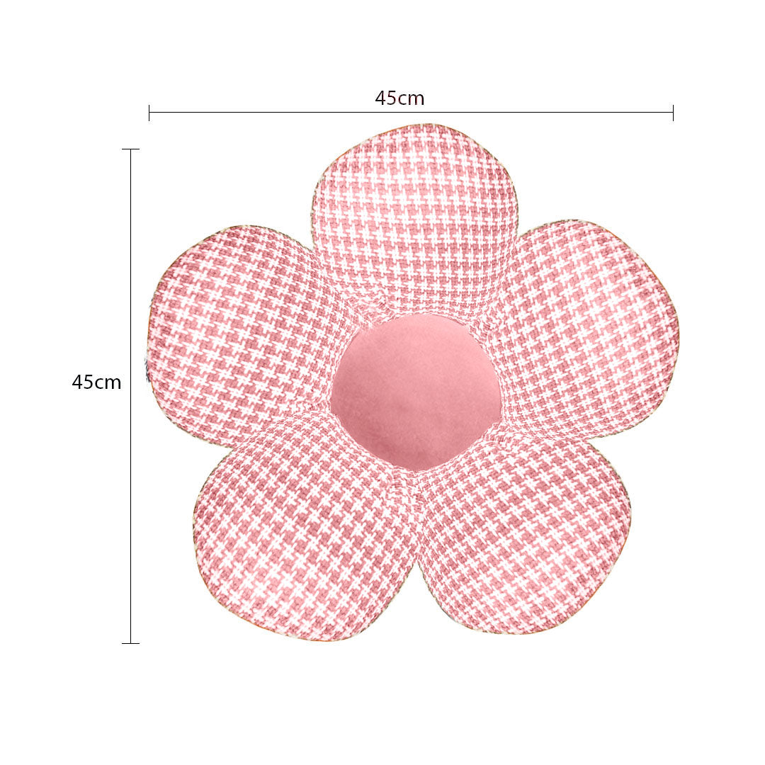 SOGA 2X Pink Flower Cushion Shaped for Floor and Sitting Throw Pillow • LUZ-SCushion098X2