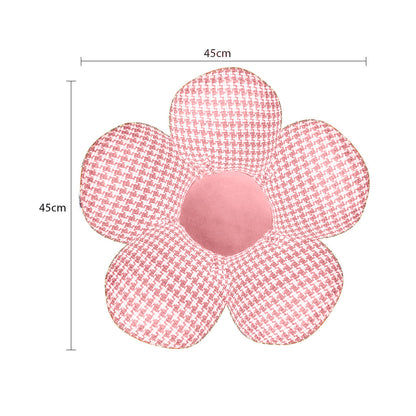 SOGA 2X Pink Flower Cushion Shaped for Floor and Sitting Throw Pillow • LUZ-SCushion098X2