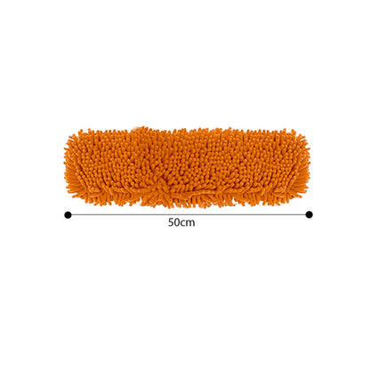 SOGA 2X 50x12 Orange Microfiber Flat Mop Floor Cleaning Pads Rotating Dust Remover • LUZ-MopHead50cmX2