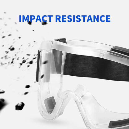 Clear Protective Eye Glasses Safety Windproof Lab Goggles Eyewear • LUZ-GogglesX1