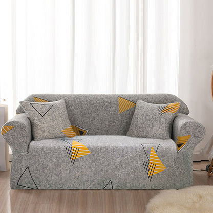 SOGA 2-Seater Geometric Print Sofa Cover Couch Protector High Stretch Lounge Slipcover Home Decor • LUZ-SofaCov214