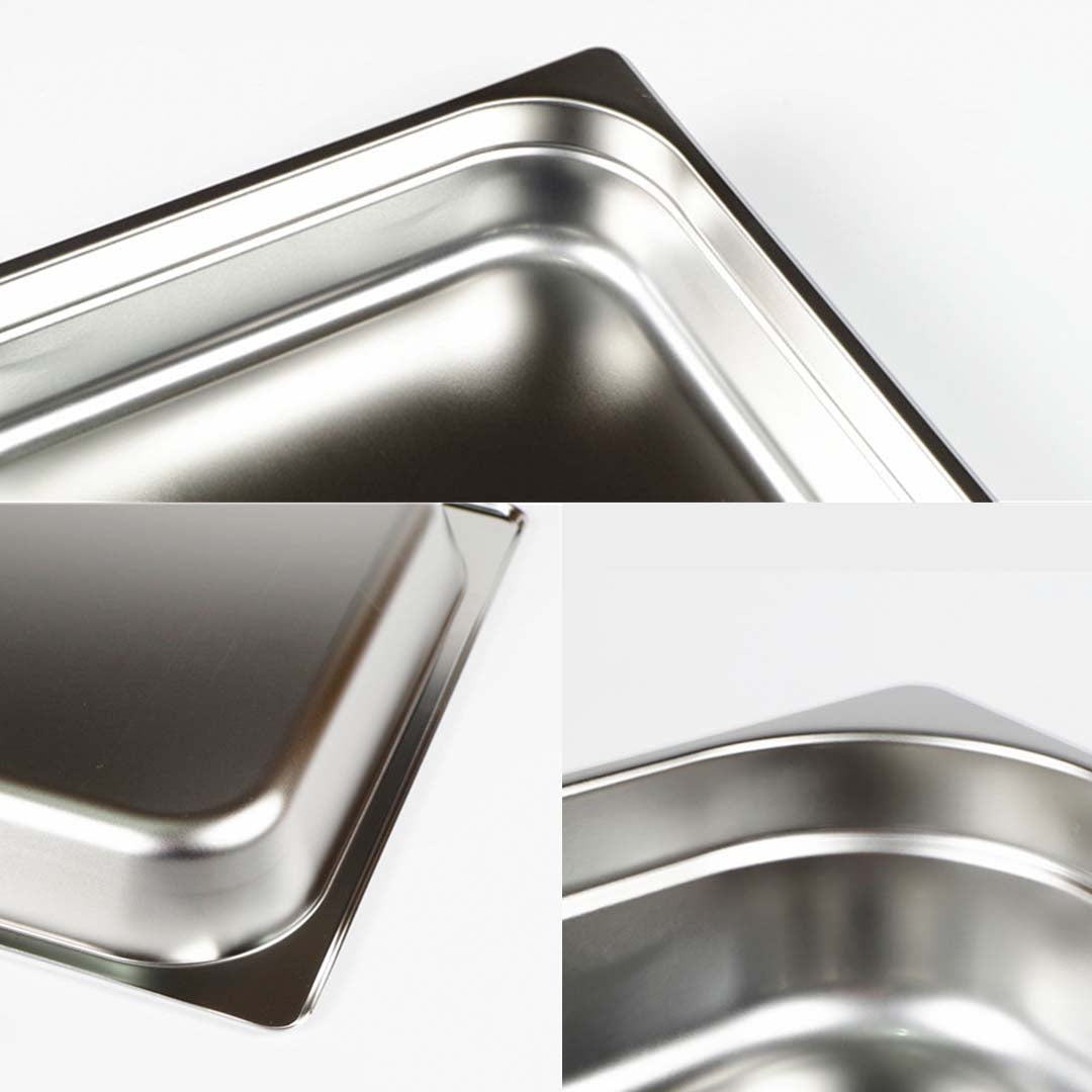 SOGA Gastronorm GN Pan Full Size 1/1 GN Pan 20cm Deep Stainless Steel Tray With Lid • LUZ-GP5406wLidX1