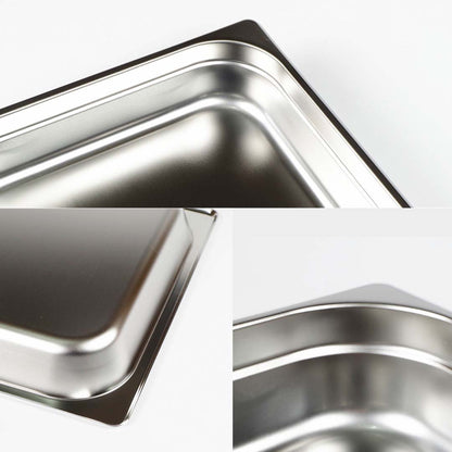 SOGA Gastronorm GN Pan Full Size 1/1 GN Pan 20cm Deep Stainless Steel Tray With Lid • LUZ-GP5406wLidX1