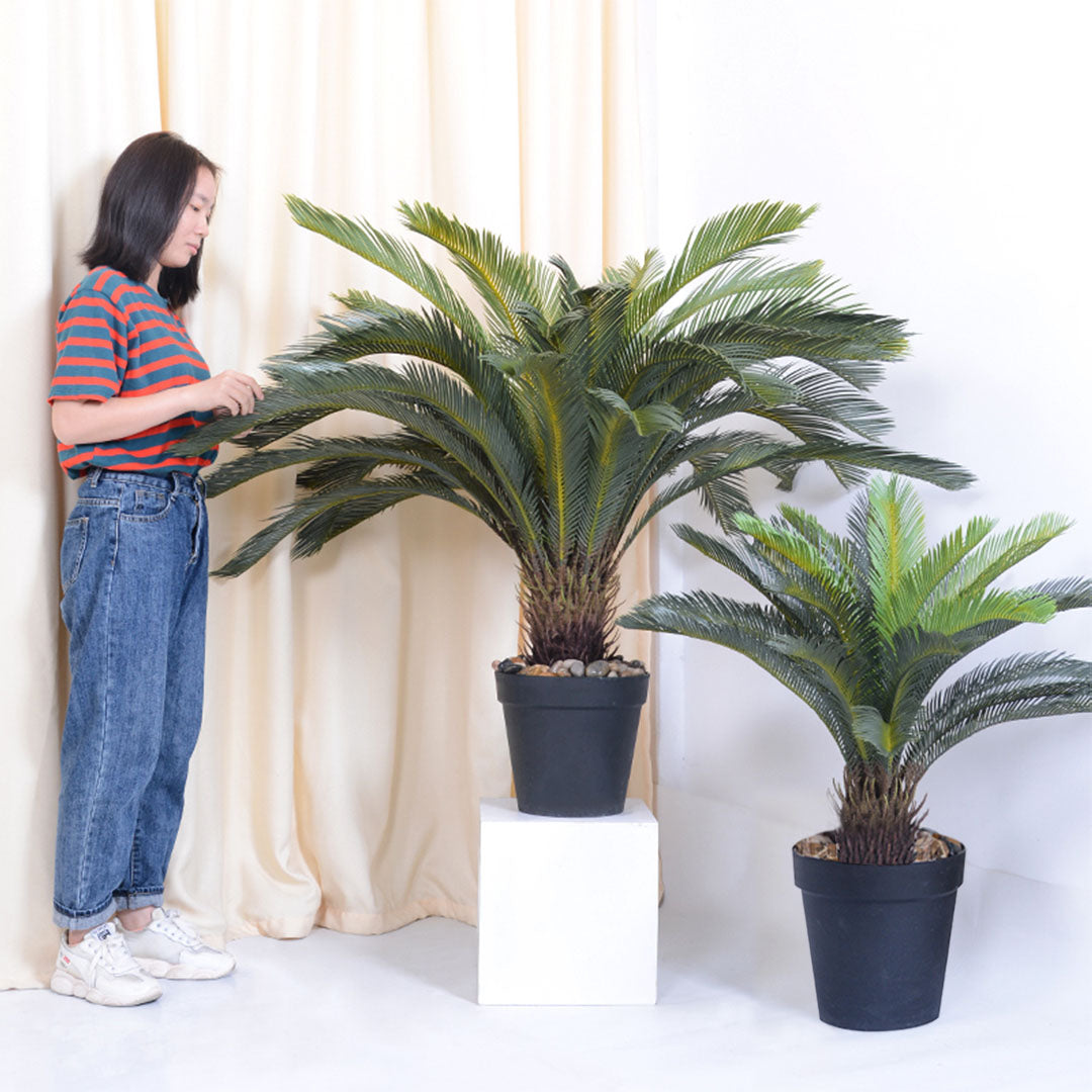 SOGA 2X 155cm Artificial Indoor Cycas Revoluta Cycad Sago Palm Fake Decoration Tree Pot Plant • LUZ-APlantFH107130AX2