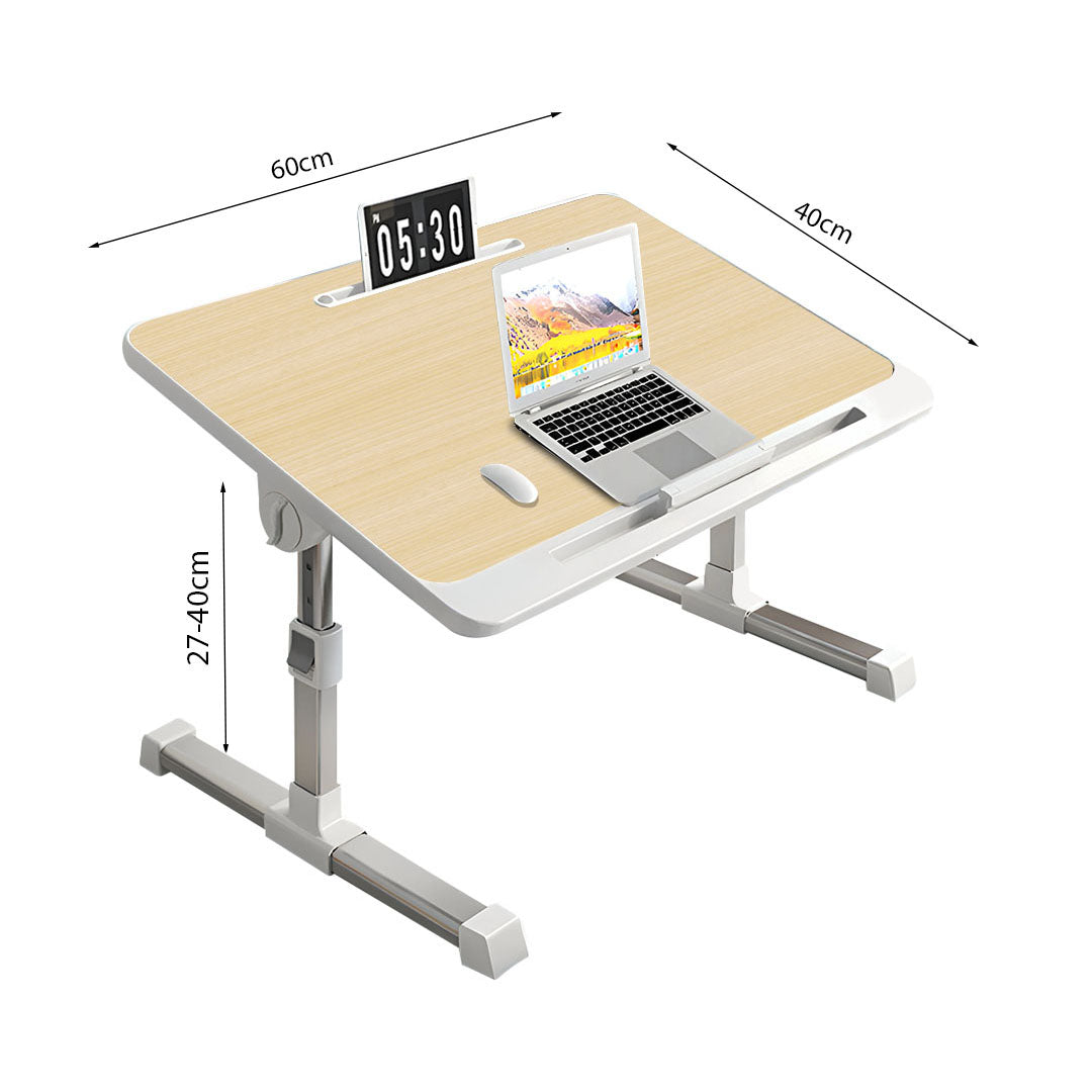 SOGA 2X 60X40cm Wood Small Laptop Bed Portable Foldable Study Table Adjustable • LUZ-BedTableA6X2