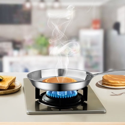 SOGA Stainless Steel Fry Pan 28cm Frying Pan Top Grade Induction Cooking FryPan • LUZ-FryPanSS286428CM