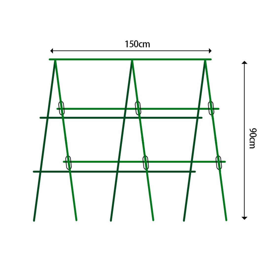 SOGA 150X90cm Plant Frame Tube Trellis Vegetable Flower Herbs Outdoor Vine Support Adjustable Garden Rack • LUZ-PlantTube3M