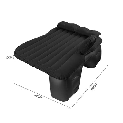 SOGA 2X Black Stripe Inflatable Car Mattress Portable Camping Rest Air Bed Travel Compact Sleeping Kit Essentials • LUZ-CarMat001X2