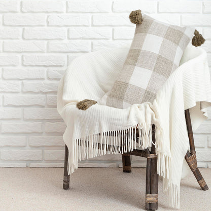 SOGA 2X 35CM Pillow Lumbar Cover Decorative Plaid Farmhouse Cushion Throw Pillow • LUZ-FrenchCushion204X2