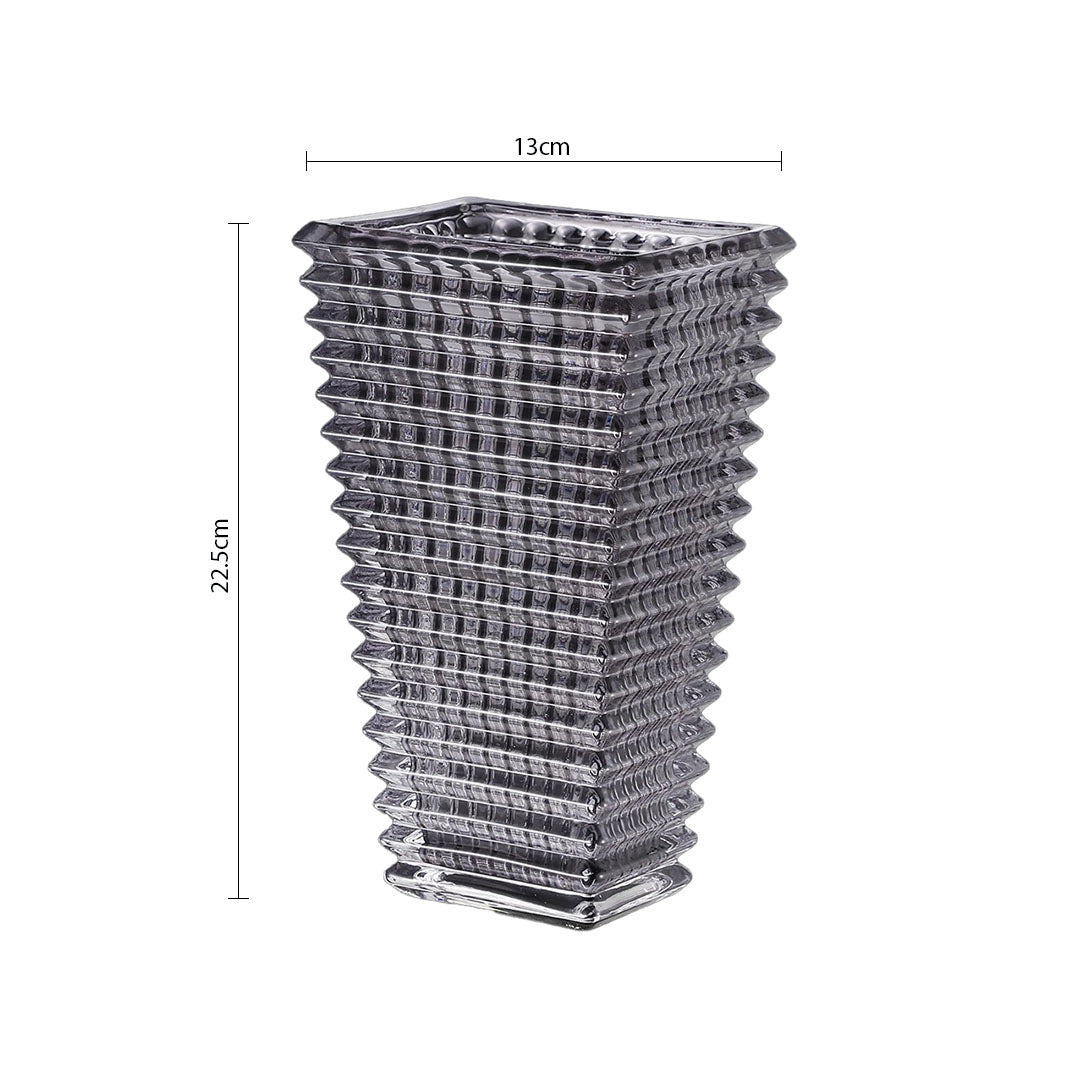 SOGA 22cm Modern Gray Ceramic Glass Vase Home Decor • LUZ-GVase225Grey