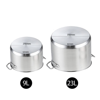 SOGA Stock Pot 9L 23L Top Grade Thick Stainless Steel Stockpot 18/10 • LUZ-SOGAStockPot9L23L