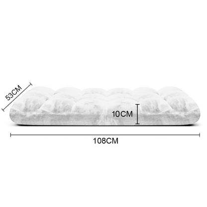 SOGA 2X Floor Recliner Folding Lounge Sofa Futon Couch Folding Chair Cushion White • LUZ-LoungeChairWhiteX2