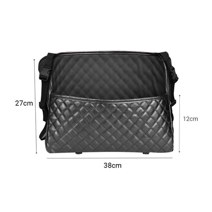 SOGA 2X Black Leather Car Storage Portable Hanging Organizer Backseat Multi-Purpose Interior Accessories Bag • LUZ-CarStorageBag312X2