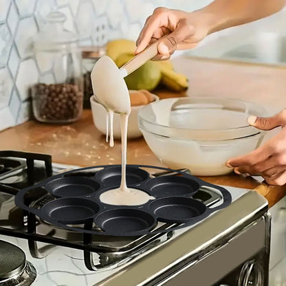 SOGA 2X 32cm Cast Iron Takoyaki Fry Pan Octopus Balls Maker 7 Hole Cavities Grill Mold • LUZ-ZPai014X2