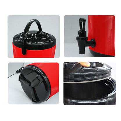 SOGA 8X 18L Stainless Steel Insulated Milk Tea Barrel Hot and Cold Beverage Dispenser Container with Faucet Red • LUZ-VICDispenser18LREDX8