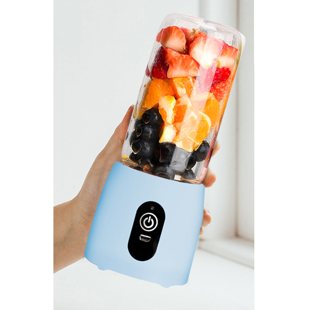 SOGA Portable Mini USB Rechargeable Handheld Juice Extractor Fruit Mixer Juicer Blue • LUZ-JuicerMN2Blue