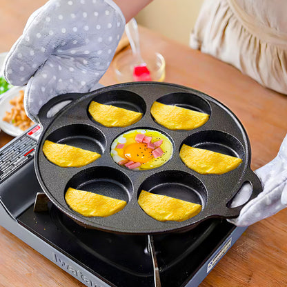 SOGA 31.5cm Cast Iron Takoyaki Fry Pan Octopus Balls Maker 7 Hole Cavities Grill Mold • LUZ-ZPai011