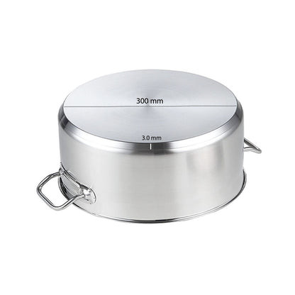 SOGA Stock Pot 14L Top Grade Thick Stainless Steel Stockpot 18/10 Without Lid • LUZ-StockPot14L-JPOT