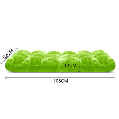 SOGA 2X Floor Recliner Folding Lounge Sofa Futon Couch Folding Chair Cushion Green • LUZ-LoungeChairGreenX2