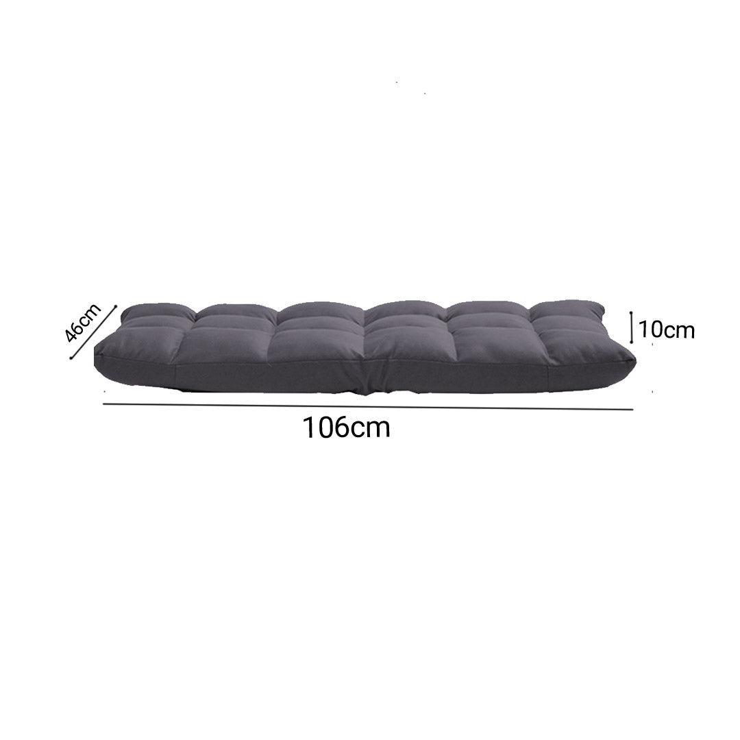 SOGA Grey Lounge Floor Recliner Adjustable Gaming Sofa Bed Foldable Indoor Outdoor Backrest Seat Home Office Decor • LUZ-LoungeD1459