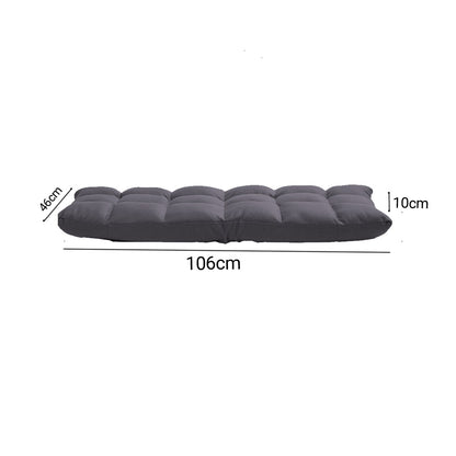 SOGA Grey Lounge Floor Recliner Adjustable Gaming Sofa Bed Foldable Indoor Outdoor Backrest Seat Home Office Decor • LUZ-LoungeD1459
