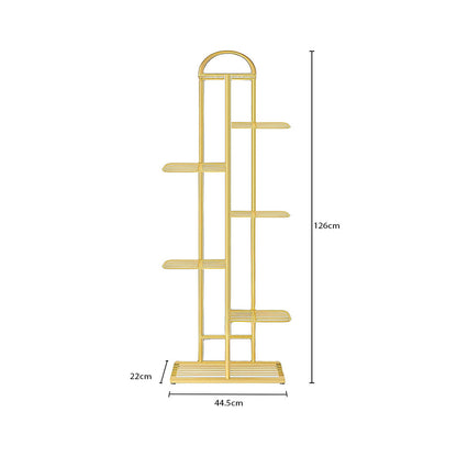 SOGA 2X 7 Tier 8 Pots Gold Metal Plant Stand Flowerpot Display Shelf Rack Indoor Home Office Decor • LUZ-FPotH15X2