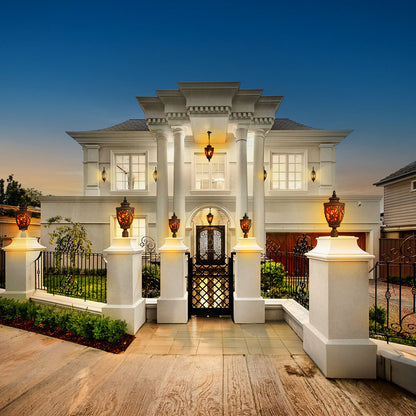 Vintage Lantern 2X 57cm Outdoor Antique Bronze Wall Sconce Classic Rustic Exterior Light Fixture • LUZ-Lamp301LgeX2